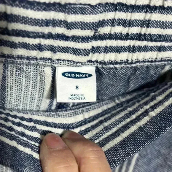 Striped Blue Linen Pants - Picture 3 of 4